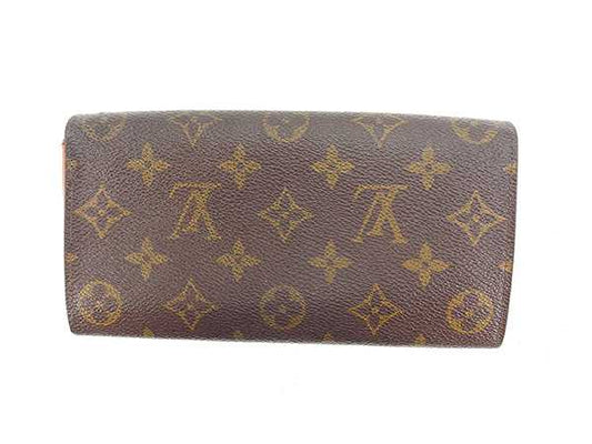 LOUIS VUITTON Long Wallet Purse M61724 Brown Pochette Porto MonÃ©credi