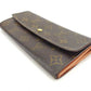 LOUIS VUITTON Long Wallet Purse M61724 Brown Pochette Porto MonÃ©credi