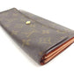 LOUIS VUITTON Long Wallet Purse M61724 Brown Pochette Porto MonÃ©credi