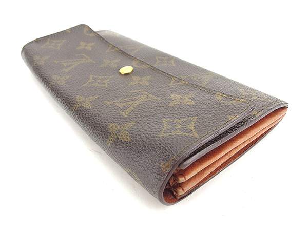 LOUIS VUITTON Long Wallet Purse M61724 Brown Pochette Porto MonÃ©credi