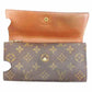 LOUIS VUITTON Long Wallet Purse M61724 Brown Pochette Porto MonÃ©credi