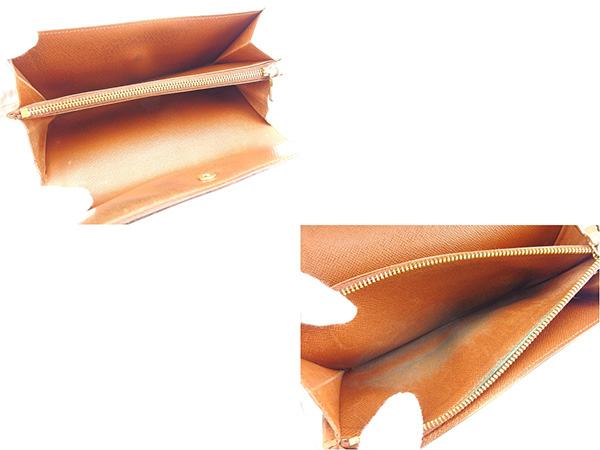 LOUIS VUITTON Long Wallet Purse M61724 Brown Pochette Porto MonÃ©credi