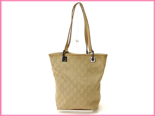 GUCCI Tote Bag leather beige