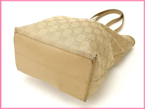 GUCCI Tote Bag leather beige