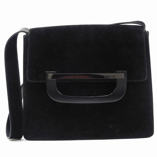 GUCCI Shoulder Bag black Suede