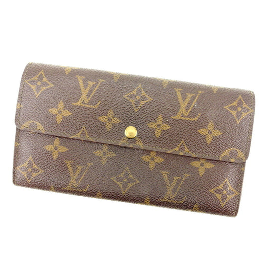 LOUIS VUITTON Long Wallet Purse M61724 Brown Pochette Porto MonÃ©credi