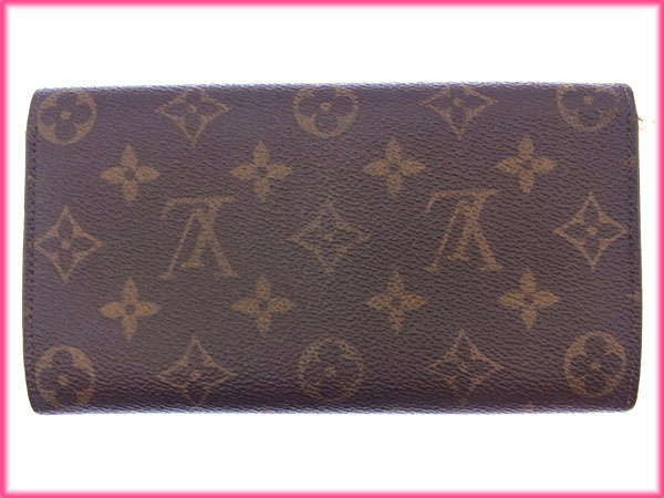 LOUIS VUITTON Long Wallet Purse M61724 Brown Pochette Porto MonÃ©credi