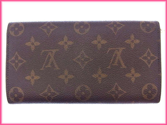 LOUIS VUITTON Long Wallet Purse M61724 Brown Pochette Porto MonÃ©credi