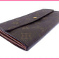 LOUIS VUITTON Long Wallet Purse M61724 Brown Pochette Porto MonÃ©credi
