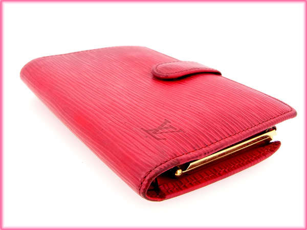 LOUIS VUITTON Bifold Wallet M63247 Red /Porto Monnaie Bien-Viennois
