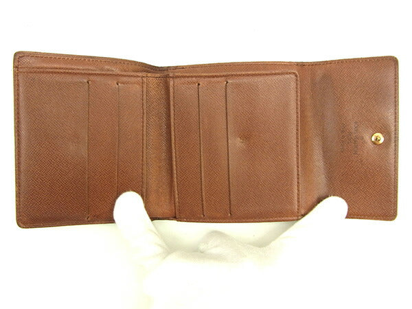 LOUIS VUITTON Bifold Wallet M61652 Brown Porte Monnaie Billets Cartes Credit