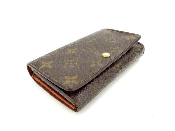 LOUIS VUITTON Long Wallet Purse M61736 Brown Portomonet Bietrezole