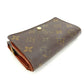 LOUIS VUITTON Long Wallet Purse M61736 Brown Portomonet Bietrezole