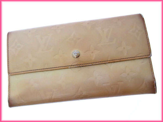 LOUIS VUITTON Long Wallet Purse M91163 beige Porte Tresor International