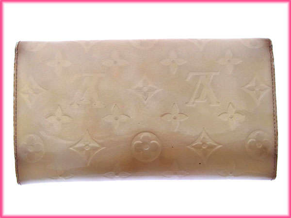 LOUIS VUITTON Long Wallet Purse M91163 beige Porte Tresor International