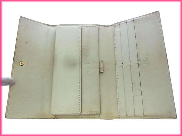 LOUIS VUITTON Long Wallet Purse M91163 beige Porte Tresor International