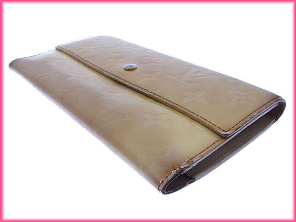 LOUIS VUITTON Long Wallet Purse M91163 beige Porte Tresor International