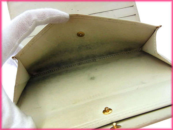 LOUIS VUITTON Long Wallet Purse M91163 beige Porte Tresor International