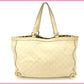 GUCCI Tote Bag leather white