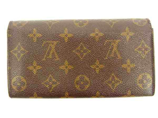 LOUIS VUITTON Long Wallet Purse M61725 Brown Pochette Porto MonÃ©credi