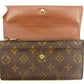LOUIS VUITTON Long Wallet Purse M61725 Brown Pochette Porto MonÃ©credi