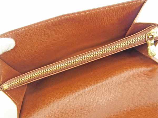 LOUIS VUITTON Long Wallet Purse M61725 Brown Pochette Porto MonÃ©credi
