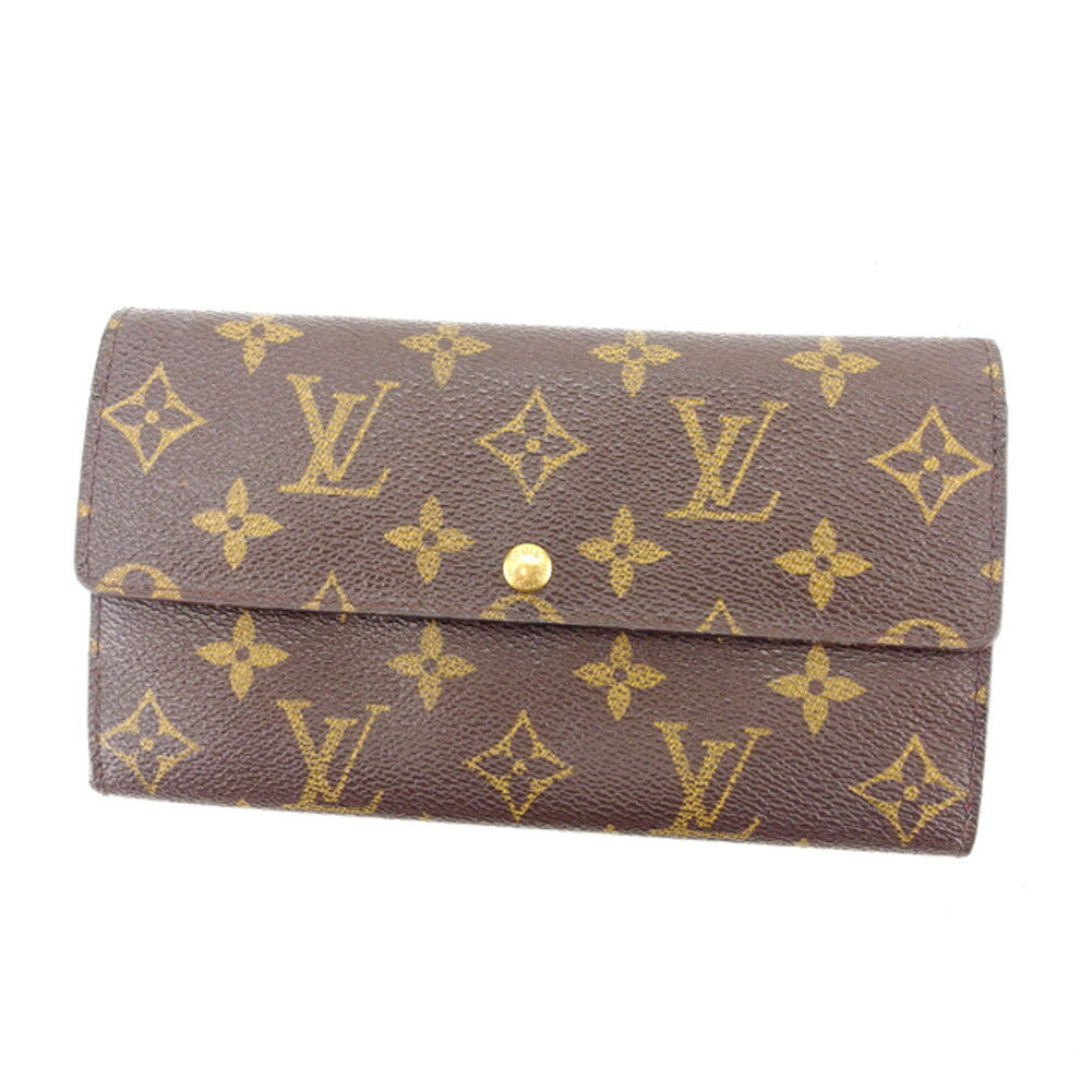 LOUIS VUITTON Long Wallet Purse M61725 Brown Pochette Porto MonÃ©credi