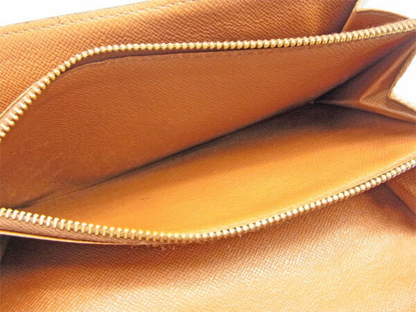 LOUIS VUITTON Long Wallet Purse M61725 Brown Pochette Porto MonÃ©credi