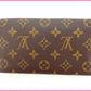 LOUIS VUITTON Long Wallet Purse M61725 Brown Pochette Porto MonÃ©credi