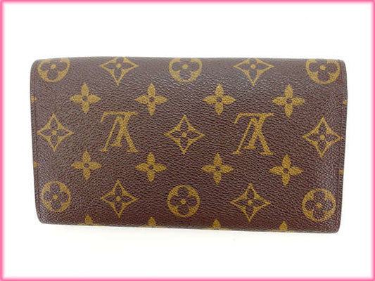 LOUIS VUITTON Long Wallet Purse M61725 Brown Pochette Porto MonÃ©credi