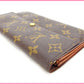 LOUIS VUITTON Long Wallet Purse M61725 Brown Pochette Porto MonÃ©credi
