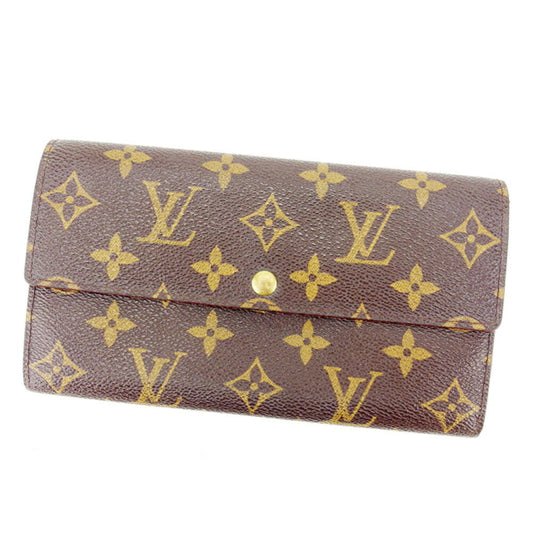 LOUIS VUITTON Long Wallet Purse M61725 Brown /Pochette Porte Monnaie Credit