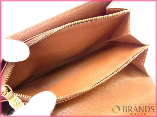 LOUIS VUITTON Long Wallet Purse M61725 Brown /Pochette Porte Monnaie Credit