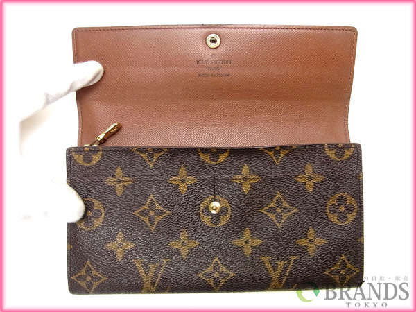 LOUIS VUITTON Long Wallet Purse M61725 Brown /Pochette Porte Monnaie Credit