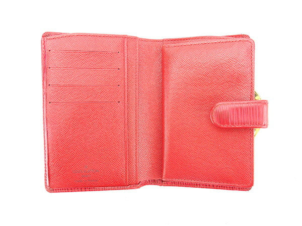 LOUIS VUITTON Bifold Wallet M63247 Castilian red Portonevie Vienova