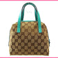 GUCCI Handbag 124542 GG canvas Beige x brown x green