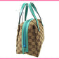 GUCCI Handbag 124542 GG canvas Beige x brown x green