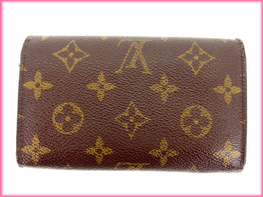 LOUIS VUITTON Long Wallet Purse M61730 PVCx leather Brown Portonebi Tresol