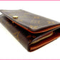 LOUIS VUITTON Long Wallet Purse M61730 PVCx leather Brown Portonebi Tresol
