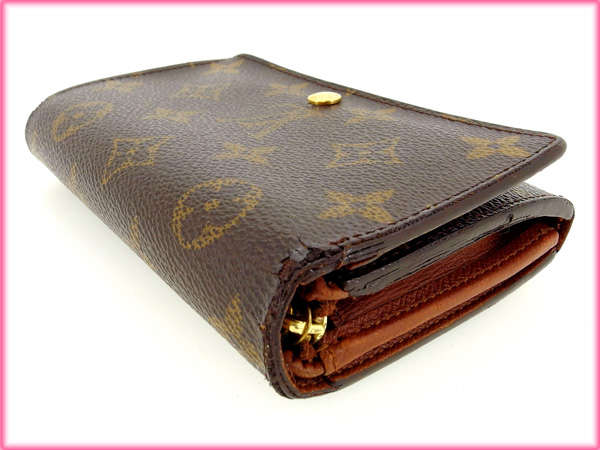 LOUIS VUITTON Long Wallet Purse M61730 PVCx leather Brown Portonebi Tresol