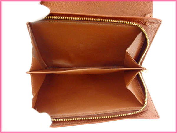 LOUIS VUITTON Long Wallet Purse M61730 PVCx leather Brown Portonebi Tresol