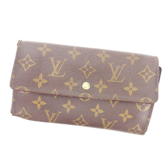 LOUIS VUITTON Long Wallet Purse M61215 Monogram canvas Brown Porte Tresor International