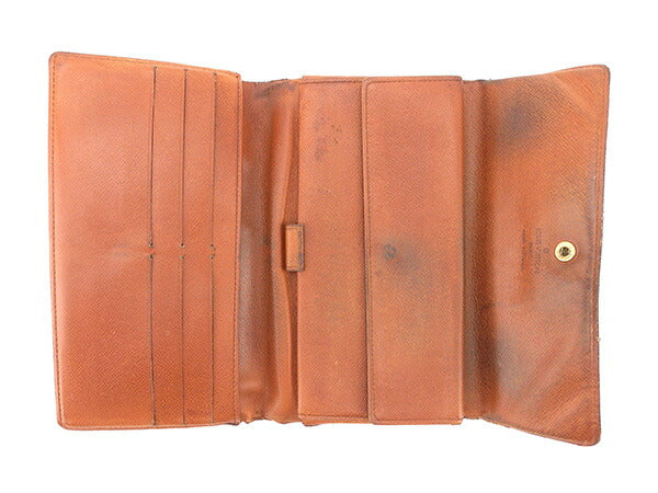LOUIS VUITTON Long Wallet Purse M61215 Monogram canvas Brown Porte Tresor International