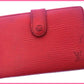 LOUIS VUITTON Bifold Wallet M63247 Red Portonevie Vienova