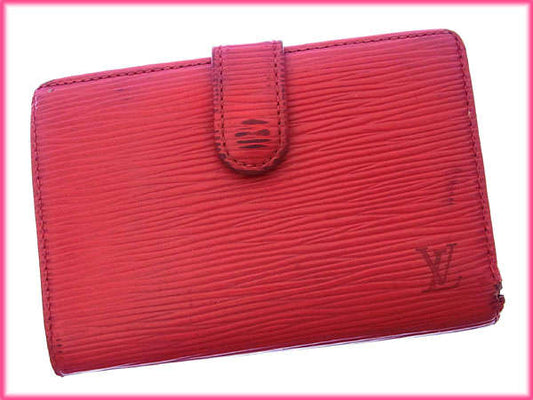 LOUIS VUITTON Bifold Wallet M63247 Red Portonevie Vienova