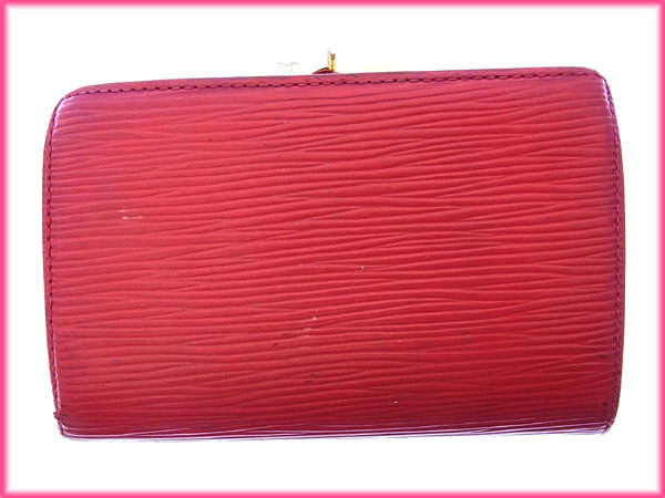 LOUIS VUITTON Bifold Wallet M63247 Red Portonevie Vienova