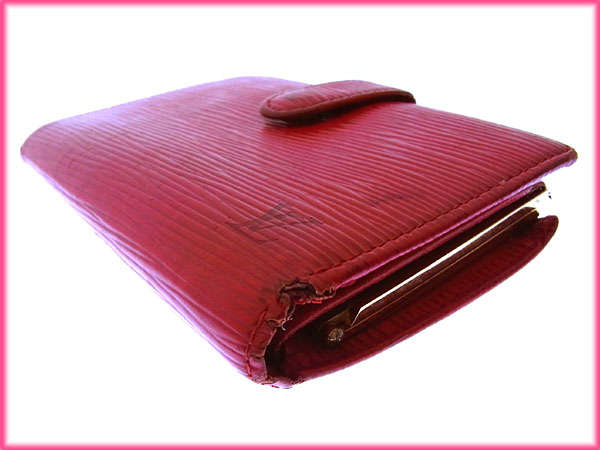 LOUIS VUITTON Bifold Wallet M63247 Red Portonevie Vienova
