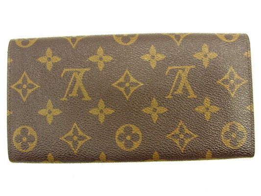 LOUIS VUITTON Long Wallet Purse M61724 Brown Pochette Porto MonÃ©credi