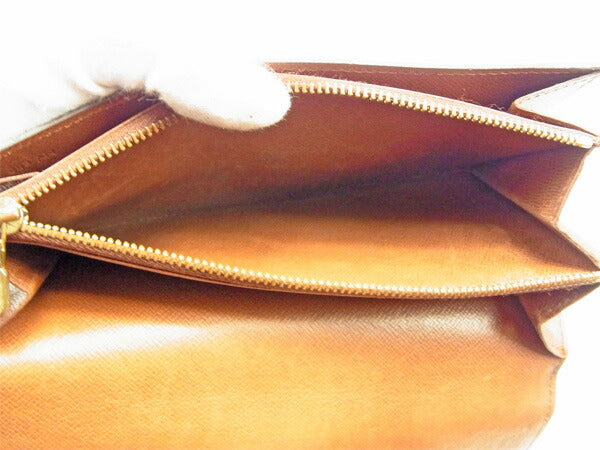 LOUIS VUITTON Long Wallet Purse M61724 Brown Pochette Porto MonÃ©credi