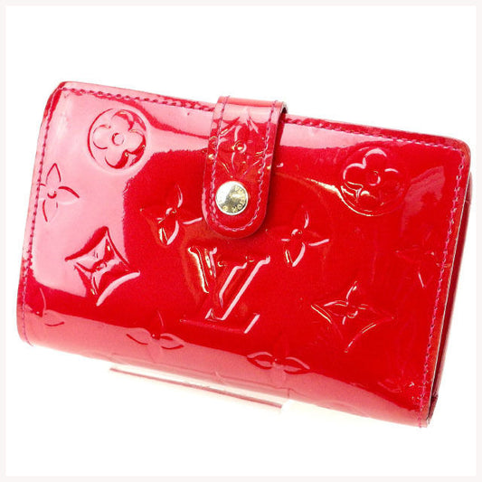LOUIS VUITTON Bifold Wallet M91980 Enamel leather Red Portefeuille Vienova
